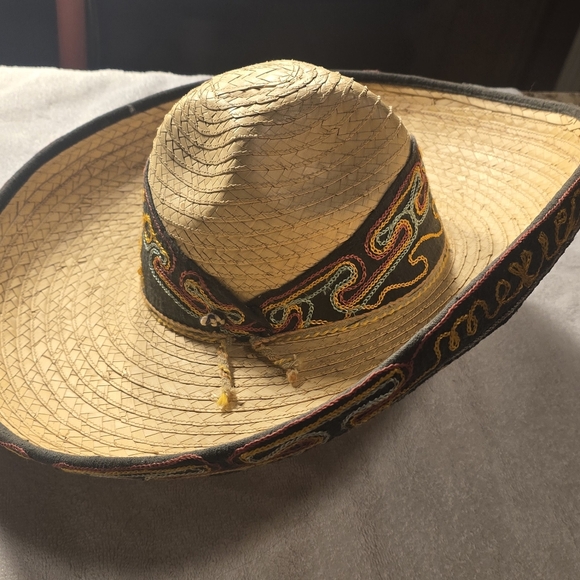 Straw Mexican Sombrero “México” Embroidered Fiesta Hat – Cinco De Mayo Vibes - Picture 6 of 11